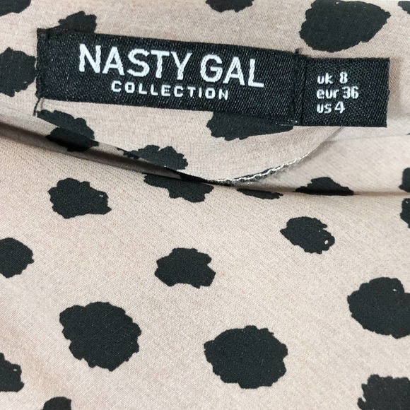 Nasty Gal‎ Size 4 Skirt Cheetah Print Side Zip Midi Chiffon Maeve Black 1300 - Picture 6 of 6